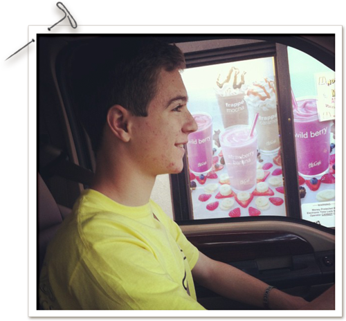 Quentin driving