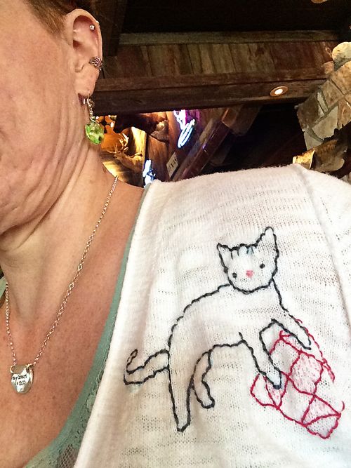 Crafty Cat embroidered sweater 6
