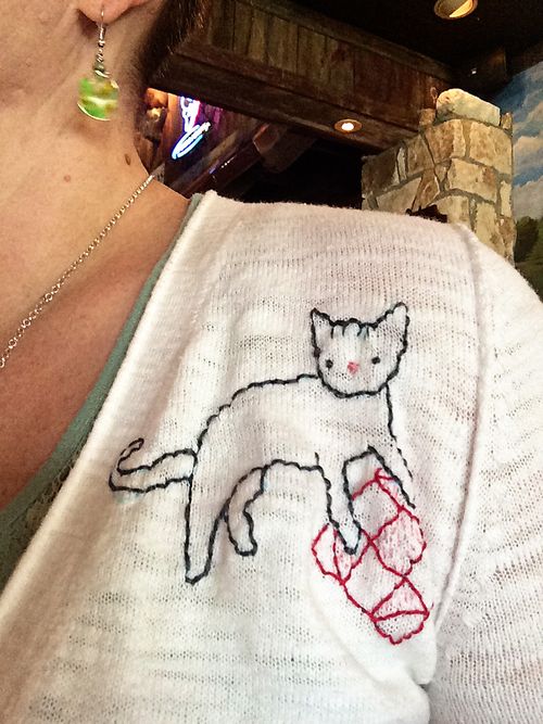 Crafty Cat embroidered sweater 5